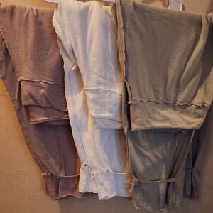 Set of Three Soft Scarves in Neutral Tones